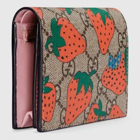 古驰/Gucci 饰 Gucci 草莓印花 GG 卡包 573839 GZRAT 8483