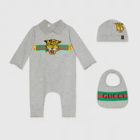 古驰/Gucci 婴儿豹纹印花礼品套装 575145_XJBBV_1135