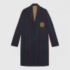 古驰/Gucci 饰徽章条纹羊毛大衣 575313 ZACB8 4310