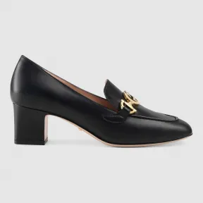 古驰/Gucci Gucci Zumi系列皮革中跟乐福鞋 575832 C9D00 1000