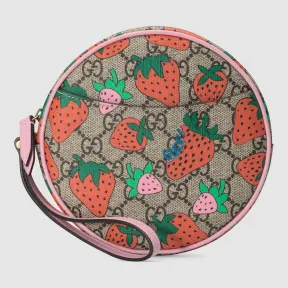 古驰/Gucci 饰 Gucci 草莓印花 GG 腕包 576213 GZRAT 8483