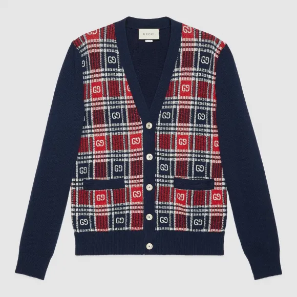 古驰/Gucci GG 格纹羊毛开衫 577232 XKAUZ 4548