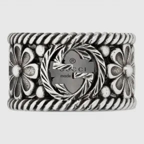 古驰/Gucci Interlocking G纯银戒指 577272 J8400 0811