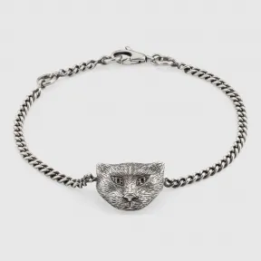 古驰/Gucci Gucci Garden 系列猫头纯银手镯 577787 J8410 8131