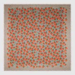 古驰/Gucci GG和Gucci草莓印花披肩 577865 3G856 9774