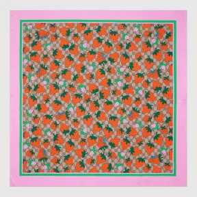 古驰/Gucci GG和Gucci草莓印花方巾 577878 3G001 9772