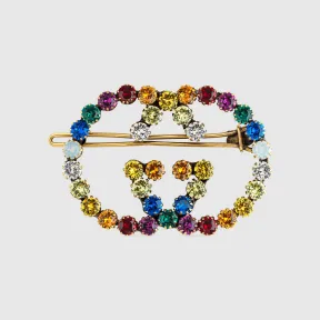 古驰/Gucci 水晶互扣式双G发夹 578873-J1D50-8489 