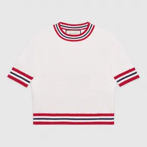 古驰/Gucci GG 羊毛真丝混纺上衣 579818 XKARR 9376