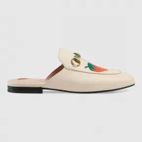 古驰/Gucci Princetown 系列 Gucci 草莓印花拖鞋 580082 1GN00 9531