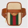 古驰/Gucci 复古帆布腰挎式 iPhone 手机包 581519 98BFG 9686