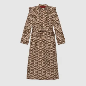 古驰/Gucci 饰斗篷 G 菱形印花大衣 581837 Z8AEX 2254