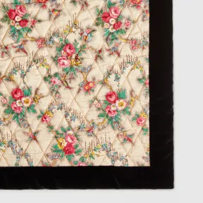 古驰/Gucci 花卉亚麻和丝缎薄被  582571_ZABHY_7470