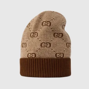 古驰/Gucci 婴儿 GG 棉毛混纺针织帽 584894_3K237_9864