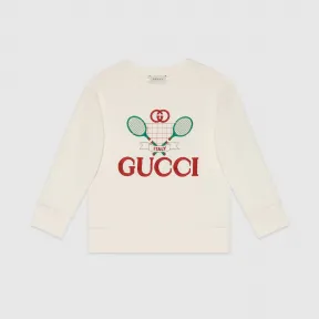 古驰/Gucci 儿童 网球刺绣卫衣 586138 XJBHC 9061