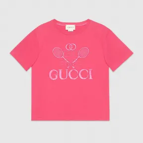 古驰/Gucci 儿童 网球刺绣 T 恤 586167 XJBK2 5465
