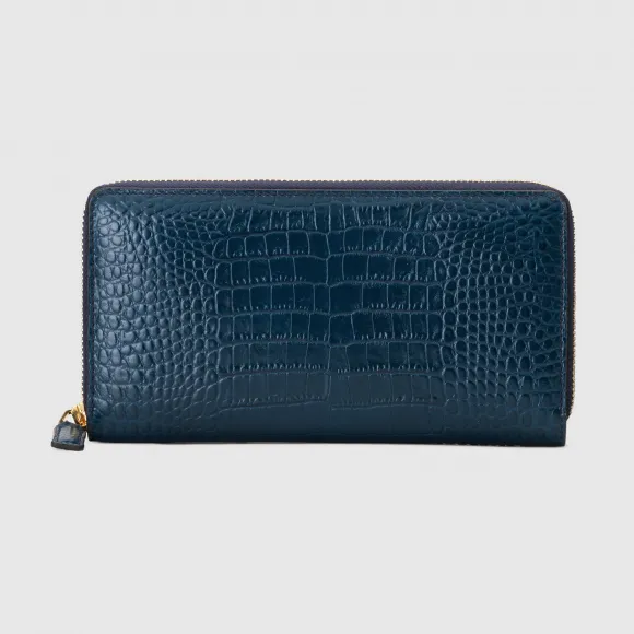 古驰/Gucci 鳄鱼皮拉链式长款钞票夹 586889-EZIBG-4157