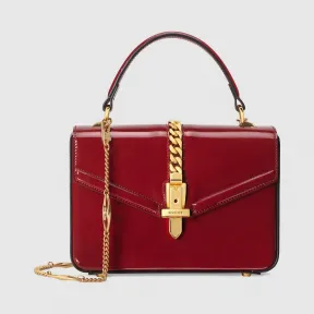 古驰/Gucci Sylvie 1969系列漆皮迷你手提包 589479-1J70G-6638