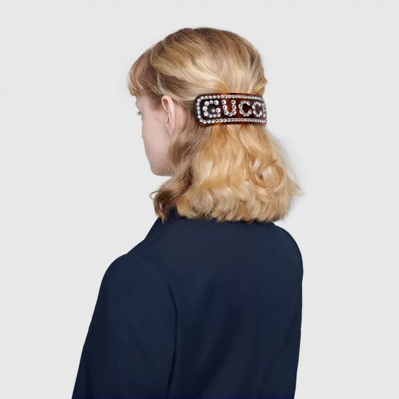 古驰/Gucci 水晶 Gucci 单只发夹 590039_I4771_8518