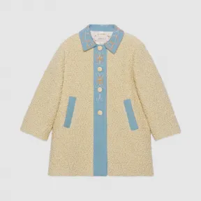 古驰/Gucci 童装 儿童饰蝴蝶环保毛皮大衣 590597_ZADAT_9013