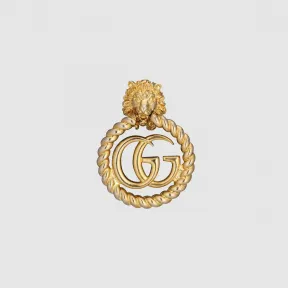 古驰/Gucci 饰双 G 单边狮头耳环 591690 I4729 8065