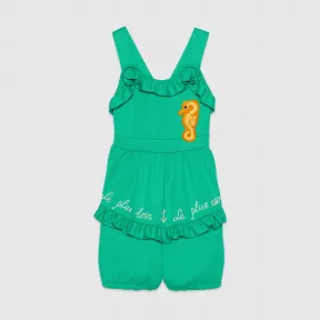 古驰/Gucci 儿童海马贴饰针织罩衫 596283_XJB85_3860