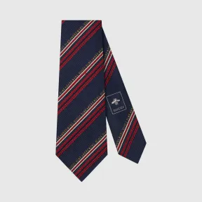 古驰/Gucci Gucci“Sine Amore Nihil”真丝领带 597105_4E979_4000