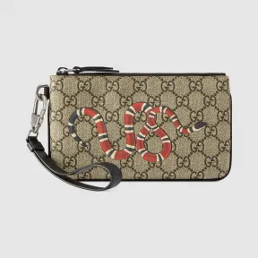 古驰/Gucci 珊瑚蛇印花高级人造帆布iPhone手机袋 597556_K561N_8666