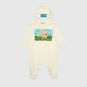 古驰/Gucci 婴儿Isabella Cotier印花礼品套装 598204_XJBVA_9756