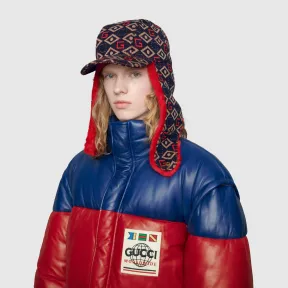 古驰/Gucci 带耳罩方形G羊毛帽  599252_4HI56_4074