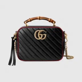 古驰/Gucci GG Marmont系列小号竹节肩背包 602270_0OLFX_8277