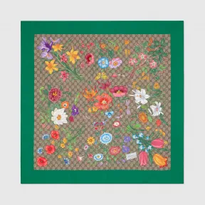 古驰/Gucci 官网专享GG花卉印花真丝围巾 602585_3G001_9766