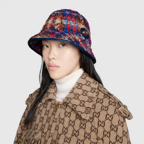 古驰/Gucci 饰互扣式双G花呢软呢帽 603532_3HI96_4968