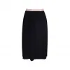 古驰/Gucci logo镶边黑色百褶裙 605620ZLW011043