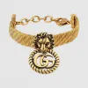 古驰/Gucci 双G狮头手镯 605874-I4600-0933