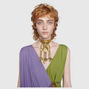 古驰/Gucci 饰神话灵感图案金属项圈  608612_I4600_0721