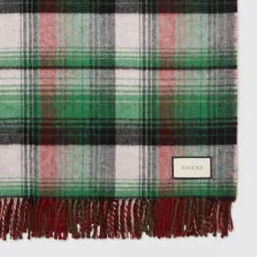 古驰/Gucci 蝴蝶格纹盖毯 610187_ZADSQ_3331