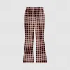 古驰/Gucci 女士 格纹花呢喇叭裤 611284_ZACQC_1187
