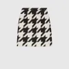 古驰/Gucci 女士 千鸟格印花羊毛真丝迷你裙 619479-ZAEXB-1036