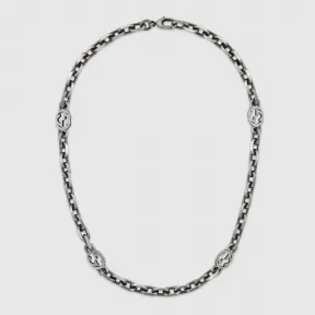 古驰/Gucci G 互扣式银色项圈 620796-J8400-0811