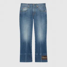 古驰/Gucci 石磨水洗牛仔喇叭裤 624242-XDA4I-4447