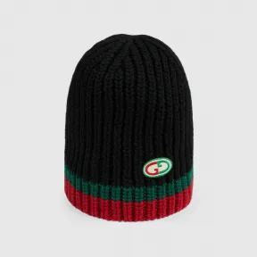 古驰/Gucci  男童（4-12岁） 儿童GG贴饰羊毛帽 627619-4K206-1066