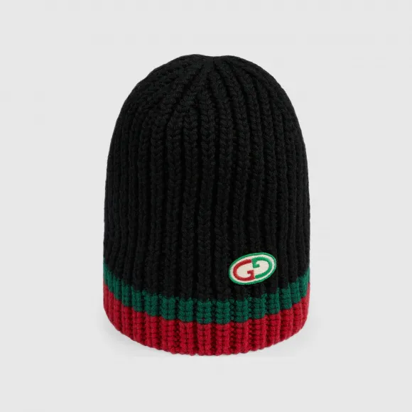 古驰/Gucci  男童（4-12岁） 儿童GG贴饰羊毛帽 627619-4K206-1066