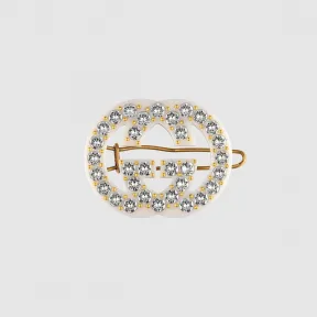 古驰/Gucci 水晶互扣式双G发夹 627917-I12GO-8516