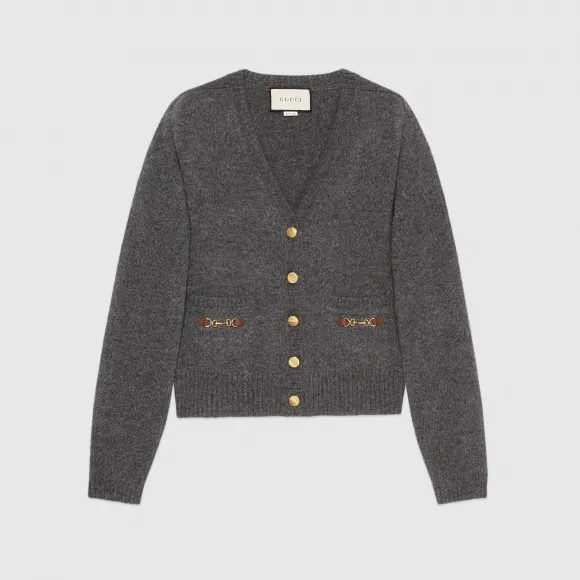 古驰/Gucci 马衔扣羊绒开衫 628412-XKBH9-1037 