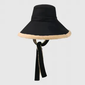 古驰/Gucci 羊毛和环保毛皮宽边帽 628553-3HACE-4079