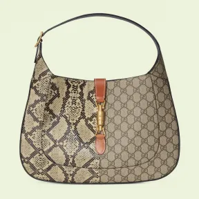 古驰/Gucci Jackie 1961 中号蟒蛇皮包 636712-E0UGG-9958