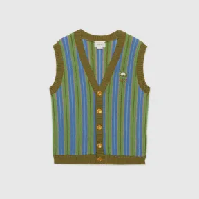 古驰/Gucci 儿童Gucci花椰菜羊毛条纹马甲 644303-XKBOB-3224