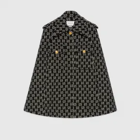古驰/Gucci GG提花毛毡羊毛斗篷 650533-XKBR8-1080