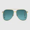 古驰/Gucci 飞行员太阳眼镜 651164-I3330-8049