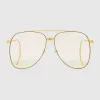 古驰/Gucci 飞行员太阳眼镜 651164-I3330-8074